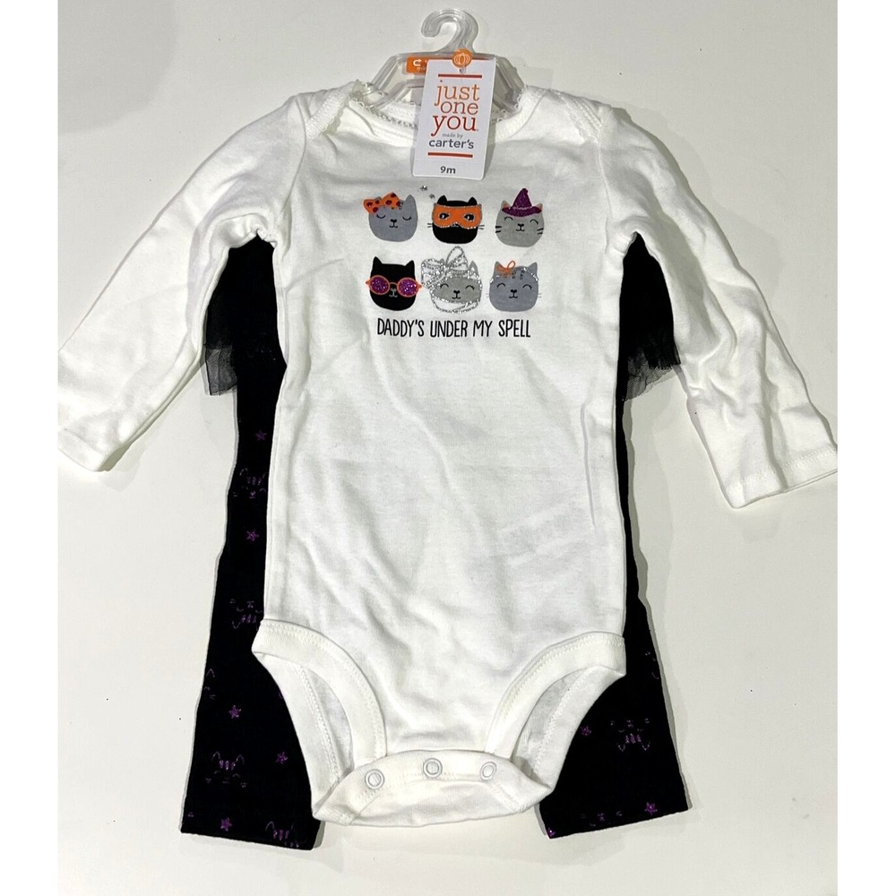 Just One You by Carters Baby Girl Halloween Outfit Tutu Leggings Set 9M New